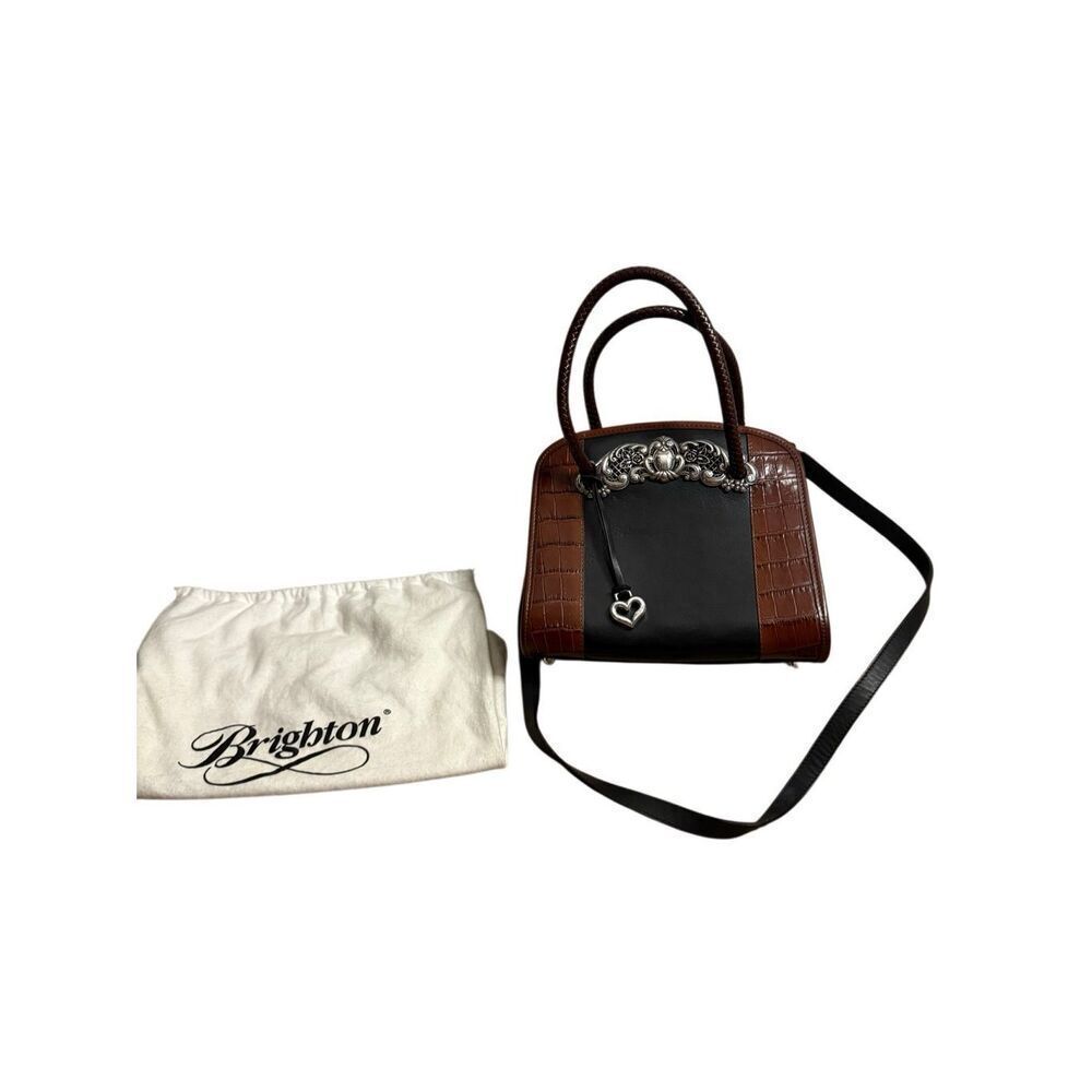 Brighton Regal Heart Structured Leather Satchel Style A246042